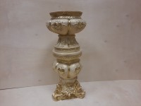 Комплект: тумба Клеопатра + ваза Клеопатра, гипс, h - 92 см, цвет - слоновая кость.