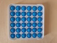  Игрушка Антистресс Pop-it, 13*13 см, пластмассовый корпус, цвет - синий.
