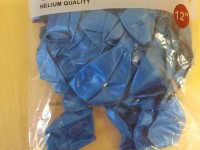 Латексные воздушные шары 12", металлик - синий (50 шт.)