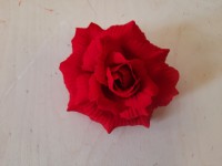 Насадка "Роза" бархатная красная, 5 слоёв, 13 см.