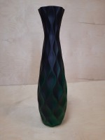 Ваза напольная "Вектор", 72 см, керамика, цвет -зелёный.