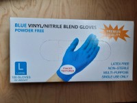 Перчатки латексные голубые,  50 пар, размер L