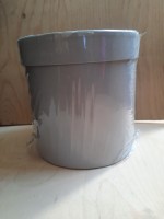 Коробка "Цилиндр", 13,5*13,5 см. серебро.