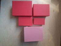 Набор коробок из 4 штук "Прямоугольник", 15,5*11,5*7 см, 13,5*9,5*6 см, 11,5*7,5*5 см,  9,5*5,5*4 см. Цвет - розовый.