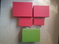 Набор коробок из 4 штук "Прямоугольник", 15,5*11,5*7 см, 13,5*9,5*6 см, 11,5*7,5*5 см,  9,5*5,5*4 см. Цвет - салатовый.