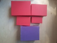Набор коробок из 4 штук "Прямоугольник", 15,5*11,5*7 см, 13,5*9,5*6 см, 11,5*7,5*5 см,  9,5*5,5*4 см. Цвет - сиреневый.