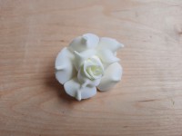 Голова розы латексная 4,5см, цена за 1 штуку, Выписывать кратно 25 штукам. Цвет - белый.
