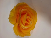 Насадка розы атласная, 14 см, цена за 1 штуку. Цвет - жёлтый.