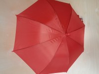 Зонт-трость детский, 8 спиц, однотонный. Цвет - красный.