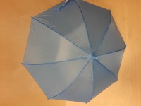 Зонт-трость детский, 8 спиц, однотонный. Цвет - голубой.