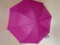 Зонт-трость детский, 8 спиц, однотонный.  Цвет - малиновый.