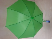 Зонт-трость детский, 8 спиц, однотонный. Цвет - зелёный.
