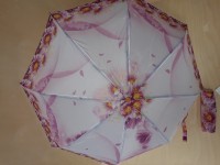 Зонт женский механический, 8 спиц, 3 сложения, цветной, светло-сиреневый.