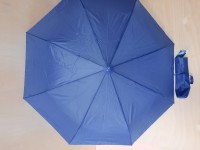 Зонт женский полуавтомат, 8 спиц, 2 сложения, однотонный. Цвет - тёмно-синий.