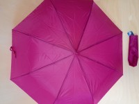Зонт женский полуавтомат, 8 спиц, 2 сложения, однотонный. Цвет - малиновый.