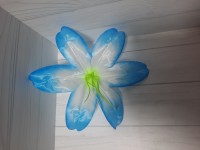Лилия атласная 19 см, цена за 1 штуку, Выписывать кратно 100 штукам. Цвет - голубой.