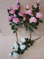 Букет роз круглых, 73 см, цена за 1 букет, цвет - бело-розовые тона.