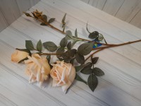 Ветка роз, 65 см, цвет - персик.