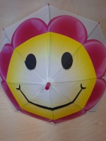 Зонт детский, полуавтомат, 8 спиц, "Улыбка", цвет - розовый.