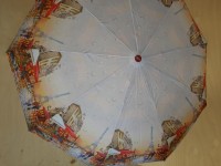 Зонт женский автомат, 9 спиц, цветной, "ГОРОД" Башня.