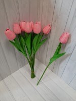 Тюльпан латексный 33 см, ЦЕНА ЗА 10 ШТУК. Цвет - розовый.