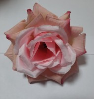 Насадка "Роза" натуральная, шёлк, 6 слоёв, 12 см, цвет - светло-розовый.