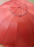Зонт пляжный D - 3 метра, h - 2,7 метра. Цвет - красный.