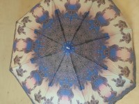 Зонт женский полуавтомат, 8 спиц, цветной. сиреневые узоры.