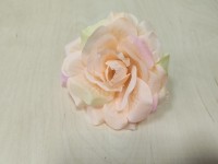 Голова розы 14 см, цвет - розово-персиковый.