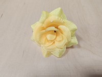Голова розы шёлковая 9,5 см, цена за 1 штуку, Выписывать кратно 30 штукам. Цвет - жёлтый.