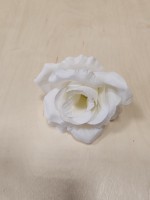 Голова розы 12,5 см, хлопок, цвет - белый.