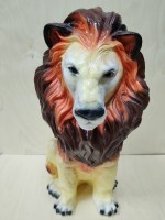 Сувенир "Лев сидит", 56 х 30 см, гипс. цветной.