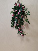 Куст подвесной с розочками, 90 см, цвет - розовый.