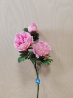 Ветка пиона 79 см, цвет - розовый.