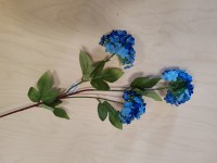 Ветка гортензии 80 см, цвет - синий.