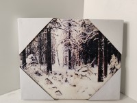 Картина масло без рамы 20*25 см. "зима"