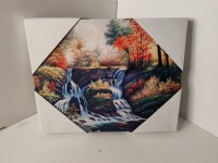 Картина масло без рамы 20*25 см. "водопад"