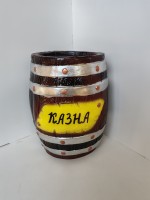 Копилка Бочка h-29 см, d-19,5 см. "КАЗНА".