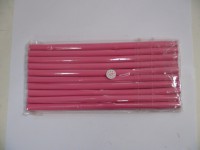 Бигуди-бумеранги розовые №6, 10*240 мм., пластик, ( 1 упаковка - 10 шт.)