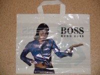 Пакет ПВД с петлевой ручкой "Hugo Boss" 400*320*0,060 п/р