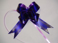 Бант-бабочка фиолетовый, 3,1*48 см,  D=10 см (10 шт)