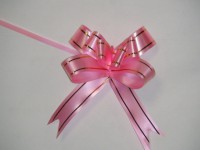 Бант-бабочка розовый, 1,8 см. * 37 см,D=8 см., (цена за 10 штук)