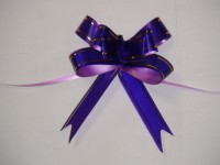 Бант-бабочка фиолетовый, 1,8 см. * 37 см, D=8 см., (цена за 10 штук)