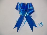 Бант-бабочка синий, 5 см. * 75 см, D=17 см., (цена за 10 штук)