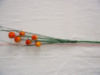 Ветка с шарами 57 см., 6 голов, D=2 см., оранжевая, 1 штука.