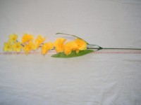 Ветка "Сакура" 10 цветков, 67 см., желтая, 1 штука.