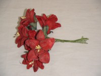 Цветок искусственный "Бутон" 10*6 см., бумага, металл ( цена за 6 штук )
