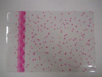 Пакет прозрачный с рисунком, розовый "Сердечки" 18*25 см., пвх, 1 штука.
