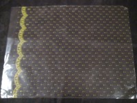 Пакет прозрачный с рисунком, желтый, "Листья" 32*42 см, пвх, 1 штука.