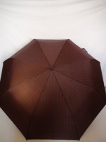 Зонт мужской "Полоски" полуавтомат, 8 спиц, коричневый